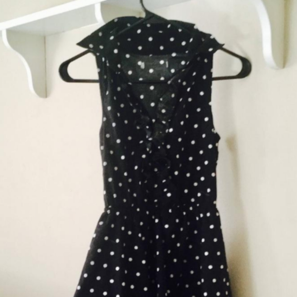 Vintage Polka Dot Dress / Size Small